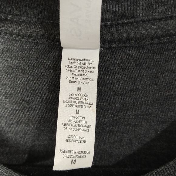 CANVAS Womens M Gray White Graphic Tee T-Shirt Top "Support Wildlife Raise Boys" - Picture 7 of 7